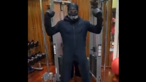 Chris Gayle works out wearing Superhero-like suit 