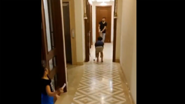 Suresh Raina plays Cricket with daughter Inside House 