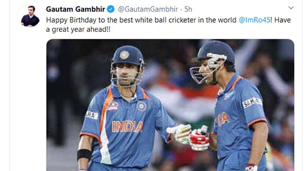 கவுதம் கம்பீர் புகழாரம் 