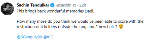 கங்குலியிடம் சச்சின் கேள்வி 