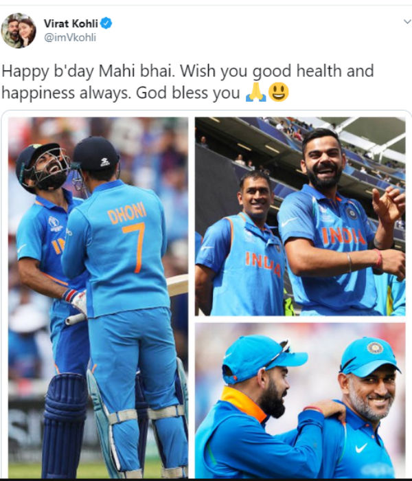 கோலி வாழ்த்து 