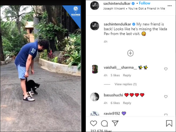 Sachin Tendulkars new friend is back -Missing his Vada pav 