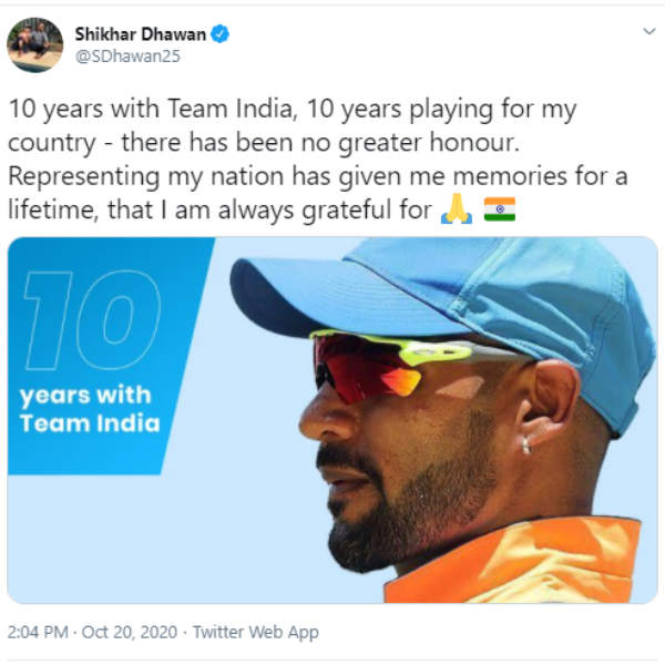 ஷிகர் தவான் மகிழ்ச்சி 