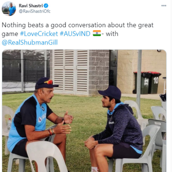 Ravi Shastri Has A Good Conversation With Shubman Gill Ahead Of ODI Series In Australia 