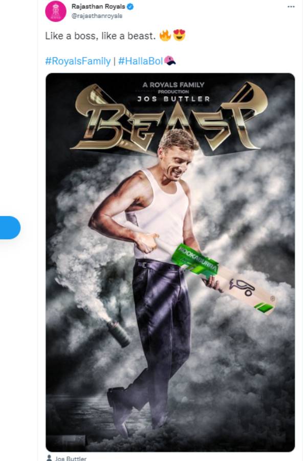 பீஸ்ட் போஸ்டரில் பட்லர்