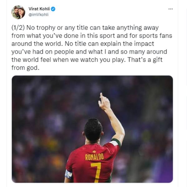 விராட் கோலி பதிவு 