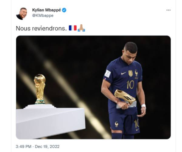 எம்பாப்பே ட்வீட் 