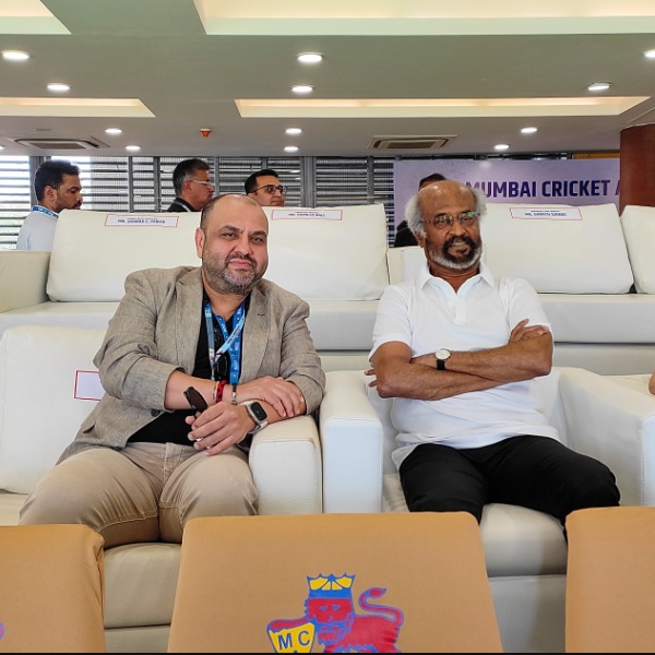 Rajinikanths Sudden Visit to wankade stadium to watch India vs Australia 1st ODI match 