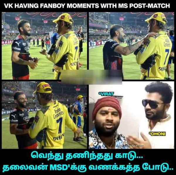 IPL 2023: Best tamil Memes from social media after chennai beat rcb by 8 Runs 