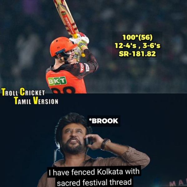 Stunning Memes of Hyderabad beat 23 Runs by KKR in IPL 2023 