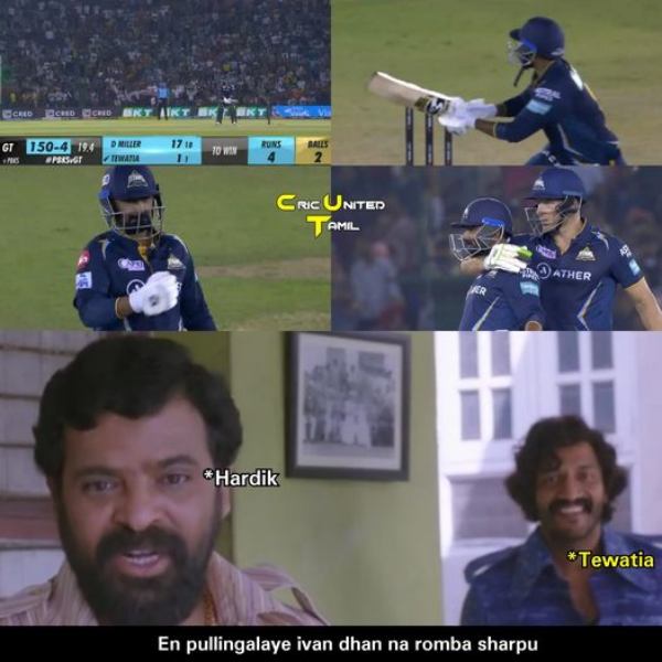 Fans created stunning memes after Gujarat Beat Punjab by 6 wickets in IPL 2023 