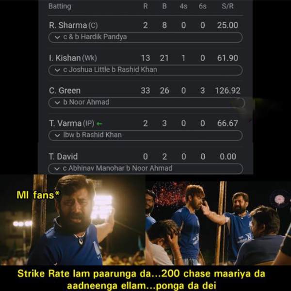 Stunning memes from social media after Gujarat Titans beat Mumbai Indians by 55 Runs 