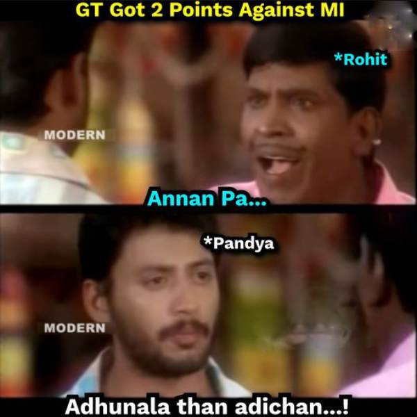 Stunning memes from social media after Gujarat Titans beat Mumbai Indians by 55 Runs 