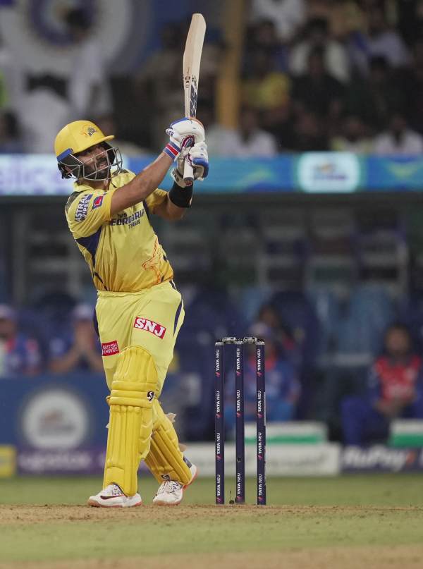 IPL -Rahane Humungous six Powers csk fight back after Ruturaj downfall 