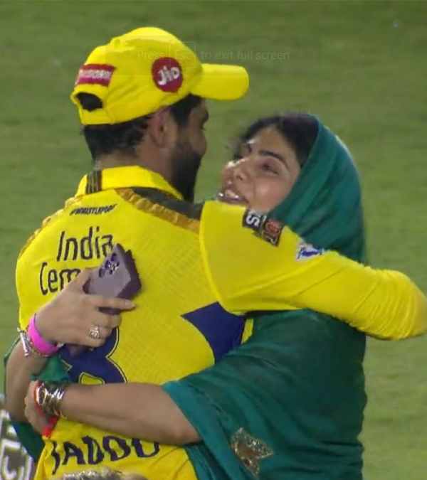 Wife Rivaba is emotional after Ravindra Jadeja hit those winning Boundary for CSK to win the 5th IPL trophy 