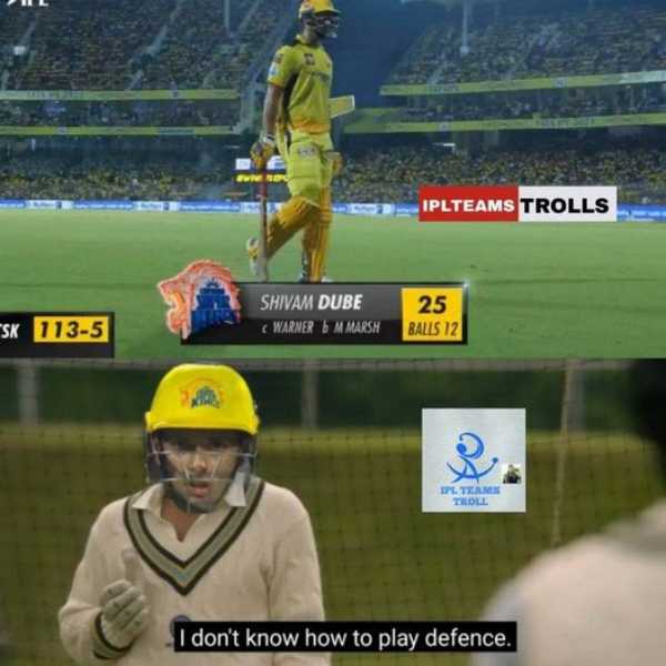 After MS Dhoni Sixes, Fans created Stunning Memes from Chennai batting against Delhi at Chepauk 