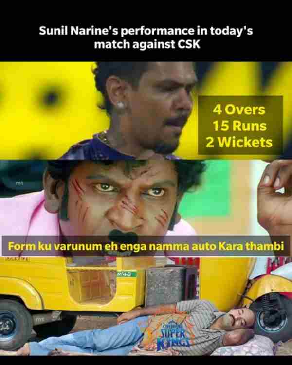 Stunning memes from social media after KKR beat CSK by 6 Wickets in IPL 2023 
