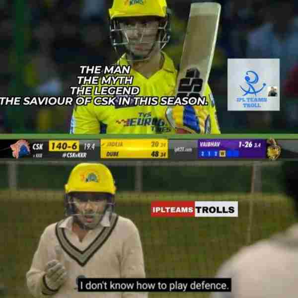 Stunning memes from social media after KKR beat CSK by 6 Wickets in IPL 2023 