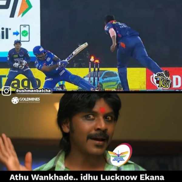 Stunning memes from Social Media, after Lucknow won by 5 runs against Mumbai Indians in IPL 2023 