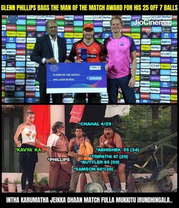 IPL 2023: Stunning Memes from Social Media After a last ball thrill win for SRH against Rajasthan 