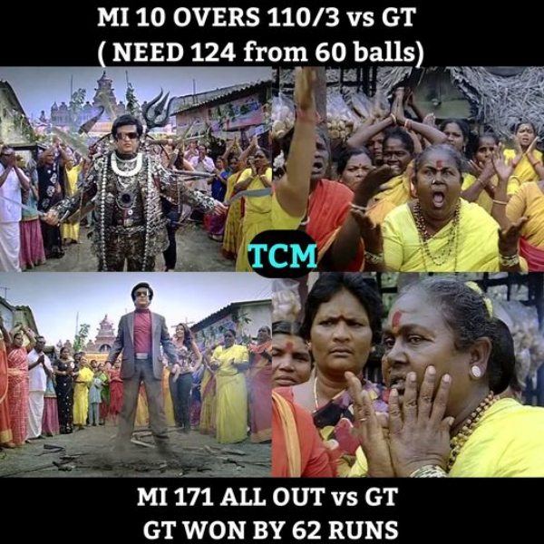 IPL 2023: Stunning Memes from Social Media after Gujarat won by 62 Runs against Mumbai in the Qualifier 2 