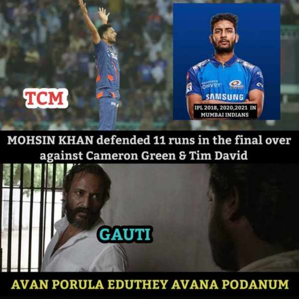 Stunning memes from Social Media, after Lucknow won by 5 runs against Mumbai Indians in IPL 2023 