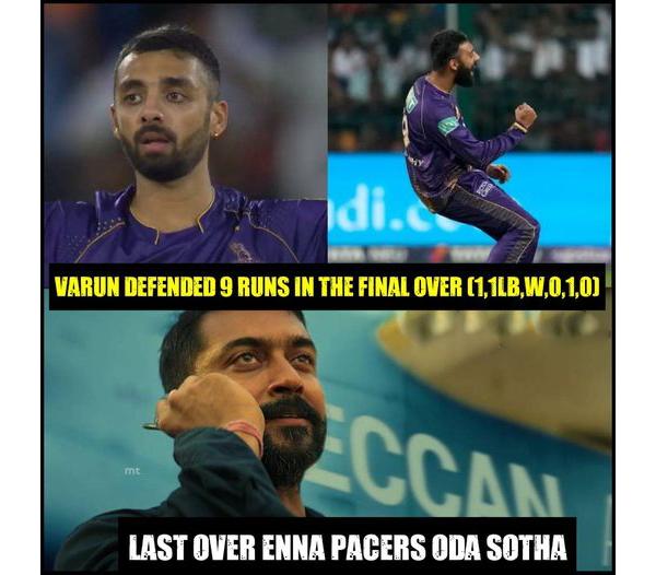 IPL 2023: Stunning Memes from social Media after KKR beat SRH by 5 runs 