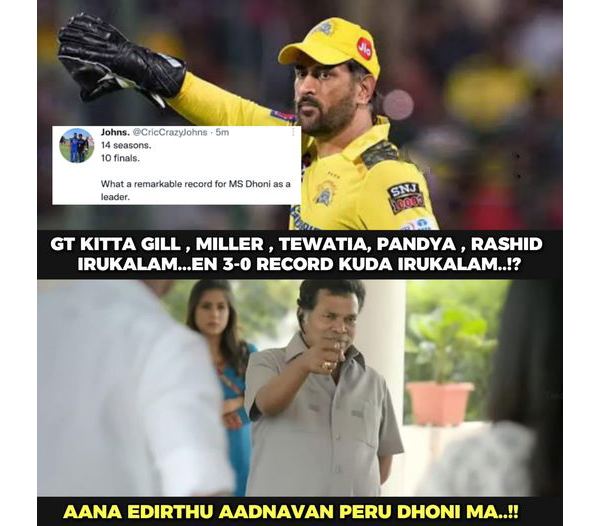 Best Memes from Social Media, After Chennai enters into Finals of IPL 2023 by beating GT in Qualifiers 1 