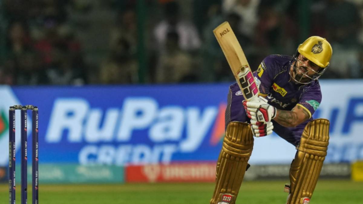IPL 2023: SRH Captain Aiden Markram dismissed KKR Captain Nitish Rana with an extra ordinary catch at Hyderabad 