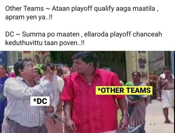 Hilarious memes fest by fans trolls defending champion Gujarat for losing the DC match