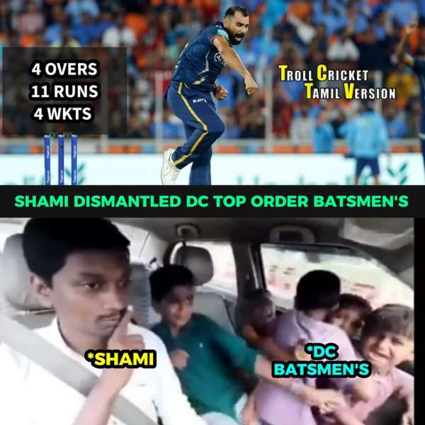 Hilarious memes fest by fans trolls defending champion Gujarat for losing the DC match