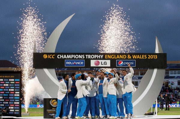 on this day - India under MS Dhoni won the 2013 ICC Champions trophy