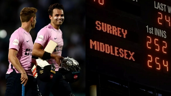 T20 Blast - Middle sex scored record chase vs surrey 