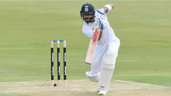 Indian Player Virat Kohli scored his first boundary after 80 balls and celebrated in the Ground 