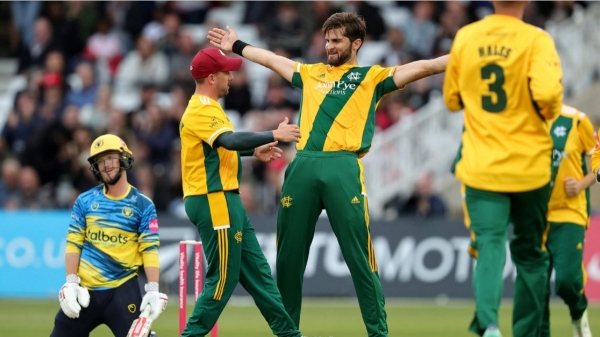 Shaheen afridi historic first over went vain in Vitality blast t20 