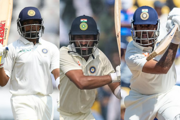 Duleep Trophy 2023 - Puajara- sarfaraz - suryakumar dismissed by shivam mavi for low score 