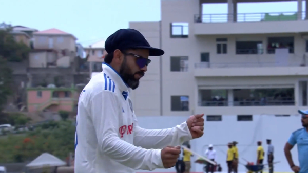 Virat Kohli celebrated the test victory with a special dance against West Indies 
