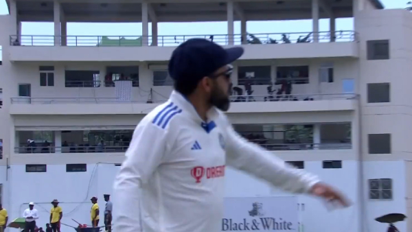 Virat Kohli celebrated the test victory with a special dance against West Indies 