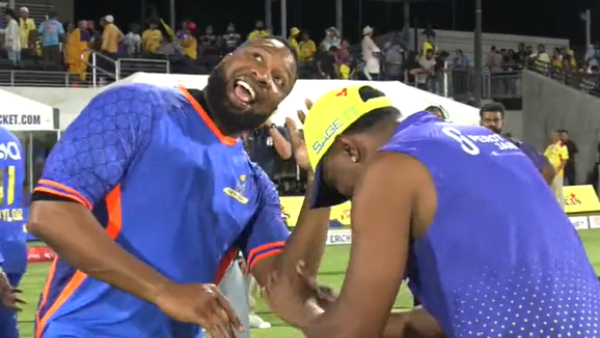 Fun Banter between Bravo and Pollard video after the MLC Qualifier 2nd Match in Trending in Social Media 