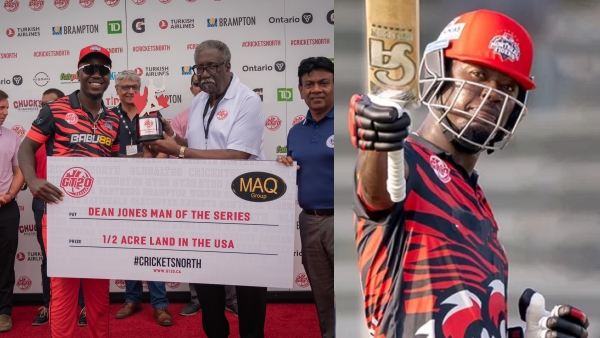 Global T20 League given the half acre land in USA to Sherfane Rutherford for the Player of the Series 