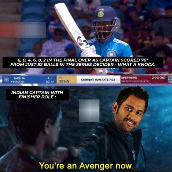 Trending Memes after Indian won by 200 Runs and Won the ODI Series against West Indies 
