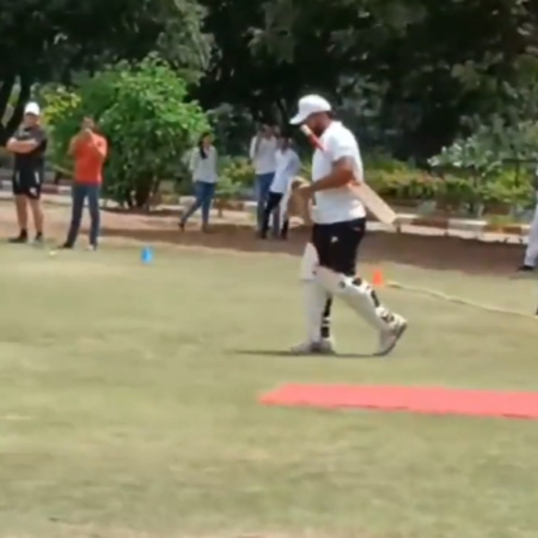 Rishabh Pant comeback in style with a down the track six video is trending in Social media 