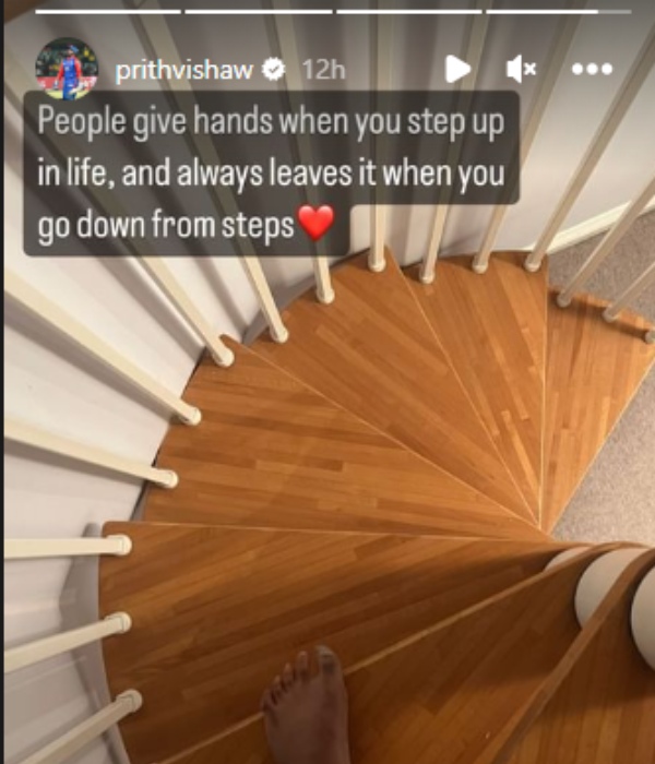 Indian Cricketer Prithvi Shaw instagram post is trending in Social Media 