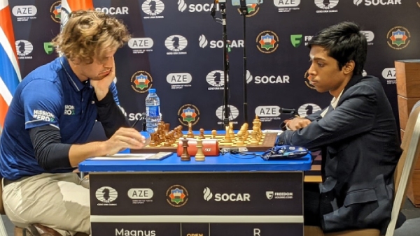 Chess World Cup finals Game 1 between Praggnanandhaa and Magnus Carlsen ends in a draw 