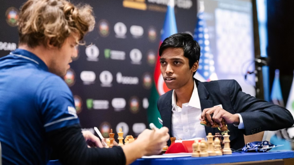 Chess World Cup finals Game 2 between Praggnanandhaa and Magnus Carlsen ends in a draw 