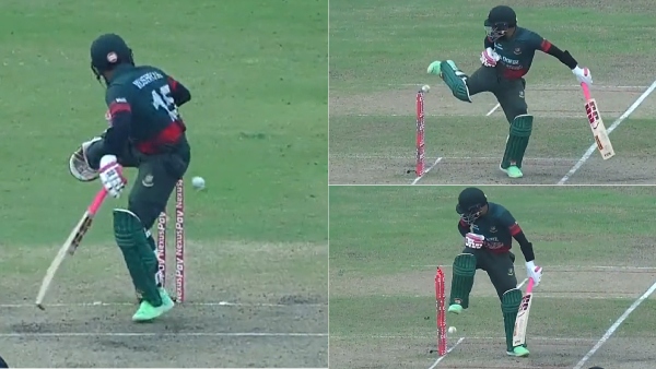 NZ vs Ban 3rd odi - Mushfiqur rahim dismissed in a bizarre way by kicking stump NZ vs Ban 3rd odi - Mushfiqur rahim dismissed in a bizarre way by kicking stump