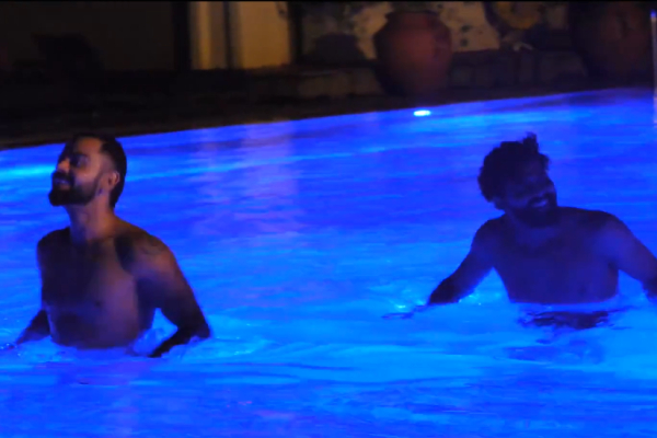 IND vs PAK : Indian players celebrated in swimming pool