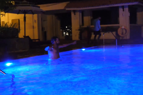 IND vs PAK : Indian players celebrated in swimming pool