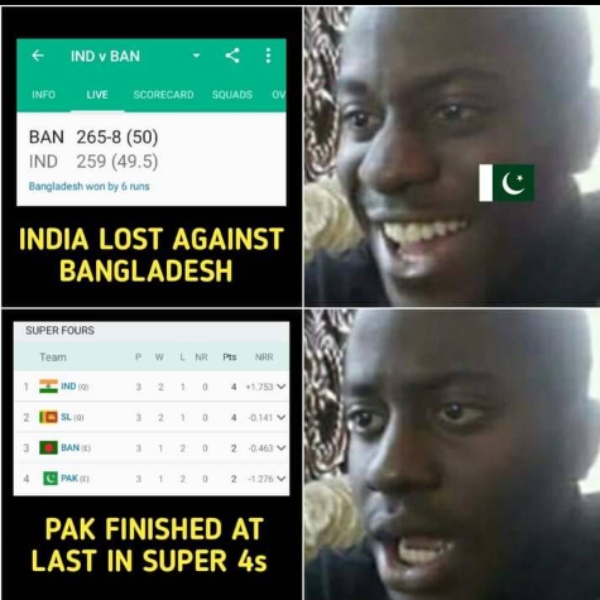 IND vs BAN : Fans made funny memes about Indias loss against Bangladesh 