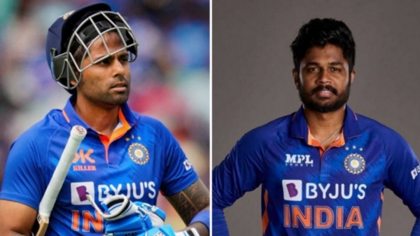 Is Sanju Samson lower in performance than Suryakumar Yadav? 